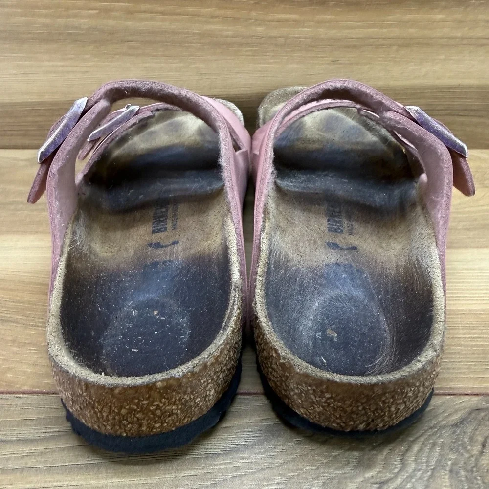 Birkenstock Arizona Sandals Girls 3 N EU 34 Pink Birko Slip On Slides Walk